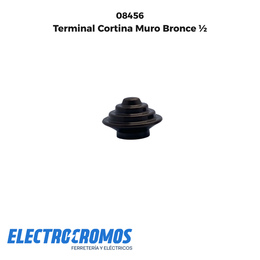 Terminal Cortina Muro Bronce ½