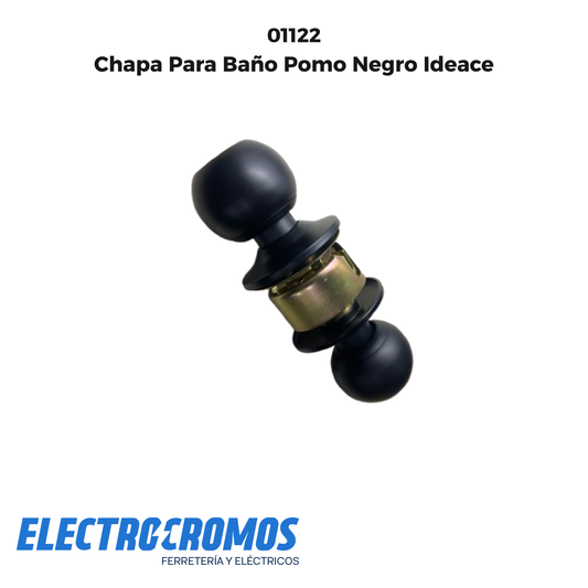 Chapa Para Baño Pomo Negro Ideace