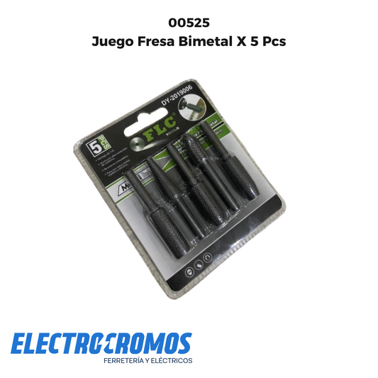 Juego Fresa Bimetal X 5 Pcs