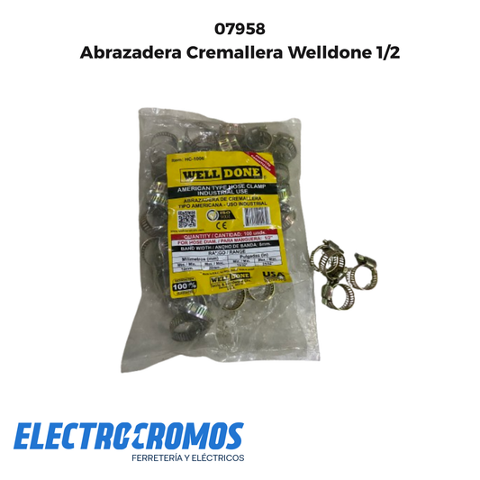 Abrazadera Cremallera Welldone 1/2