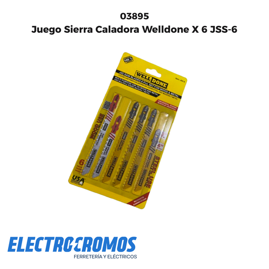 Juego Sierra Caladora Welldone X 6 JSS-6