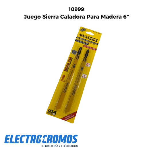 Juego Sierra Caladora Para Madera 6"