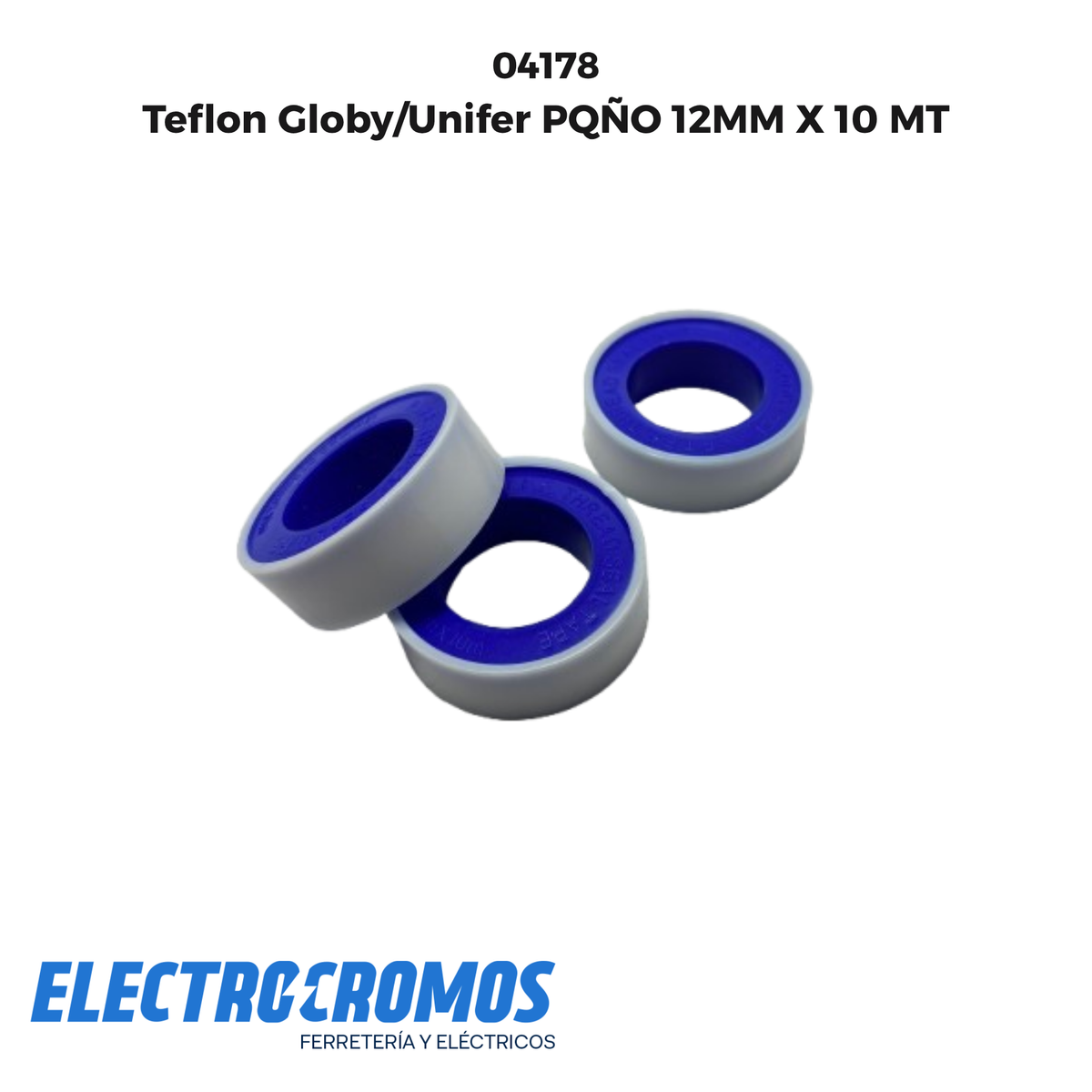 Teflon Globy/Unifer PQÑO 12MM X 10 MT