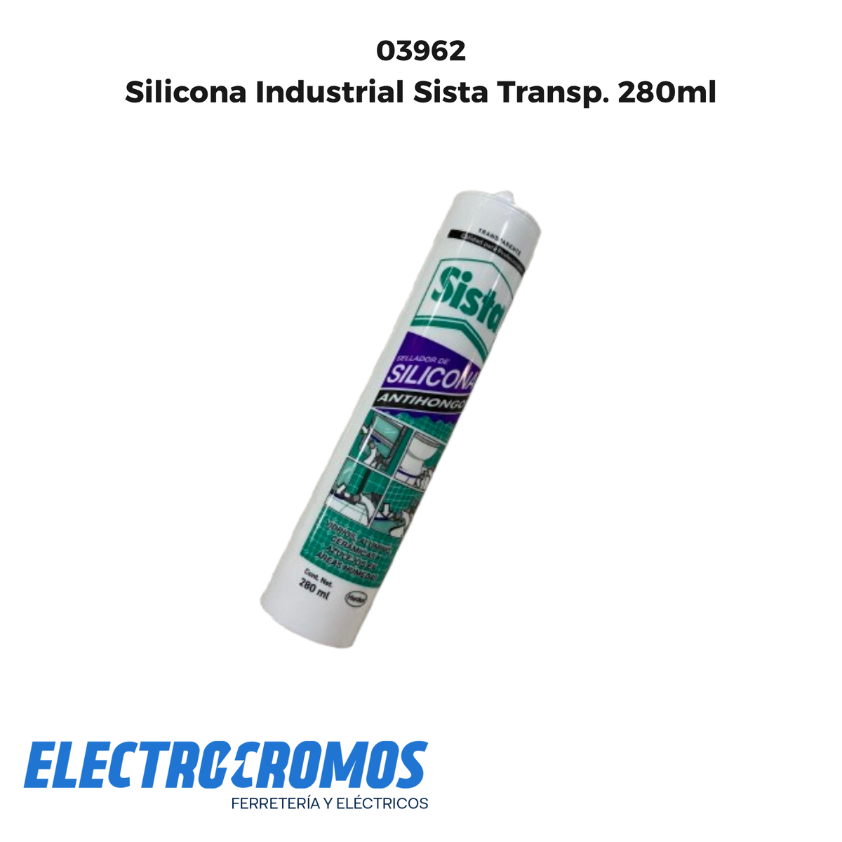 Silicona Industrial Sista Transp. 280ml