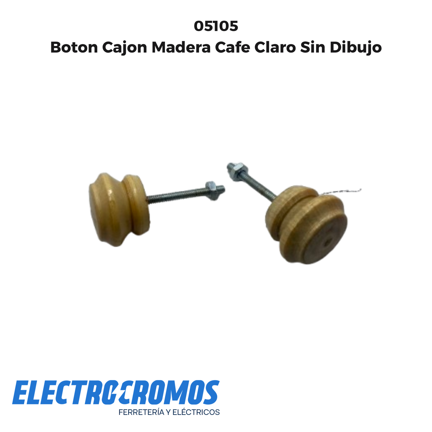 Boton Cajon Madera Cafe Claro Sin Dibujo