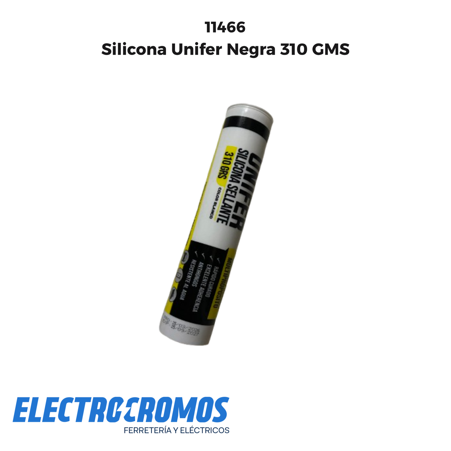 Silicona Unifer Negra 310 GMS