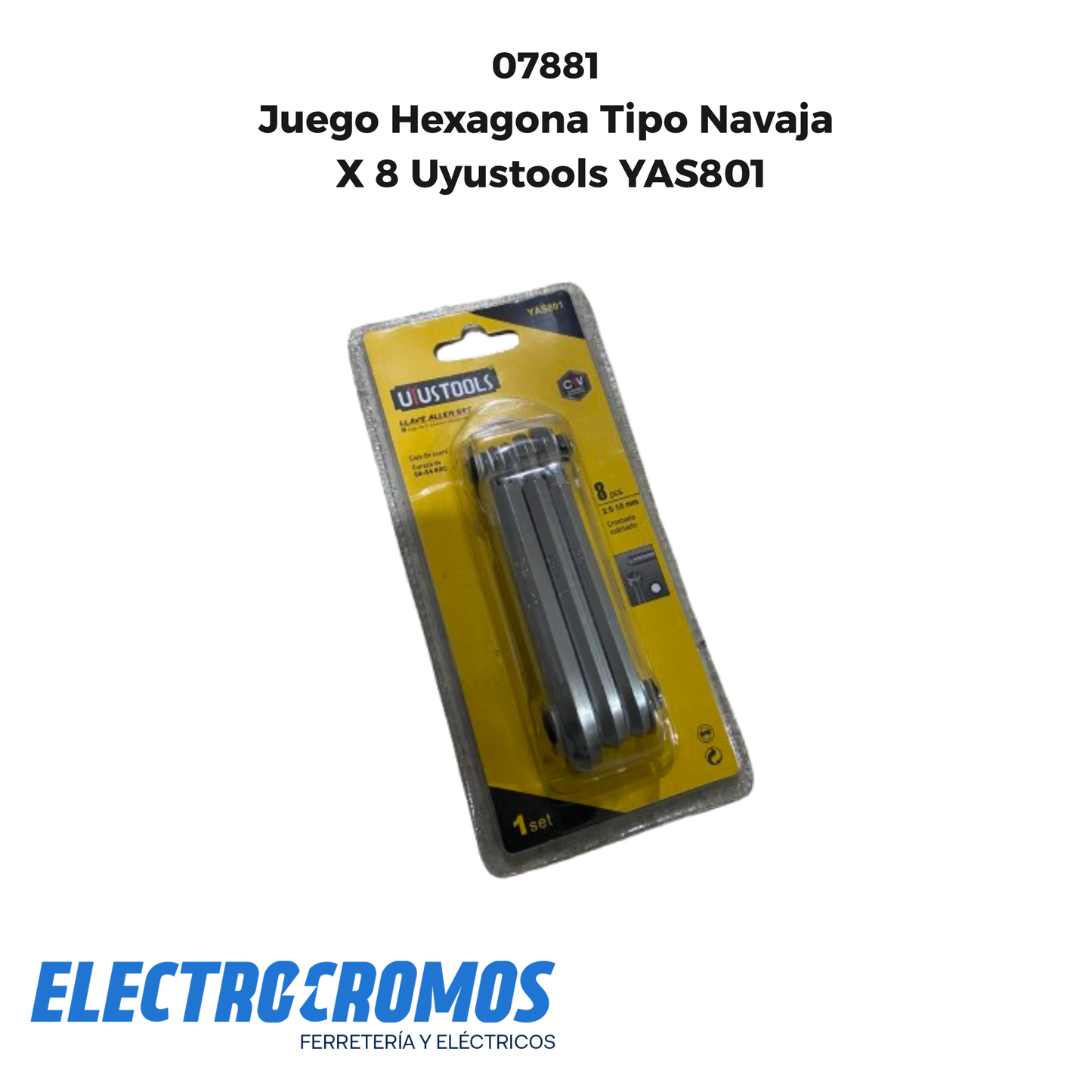 Juego Hexagona Tipo Navaja X 8 Uyustools YAS801