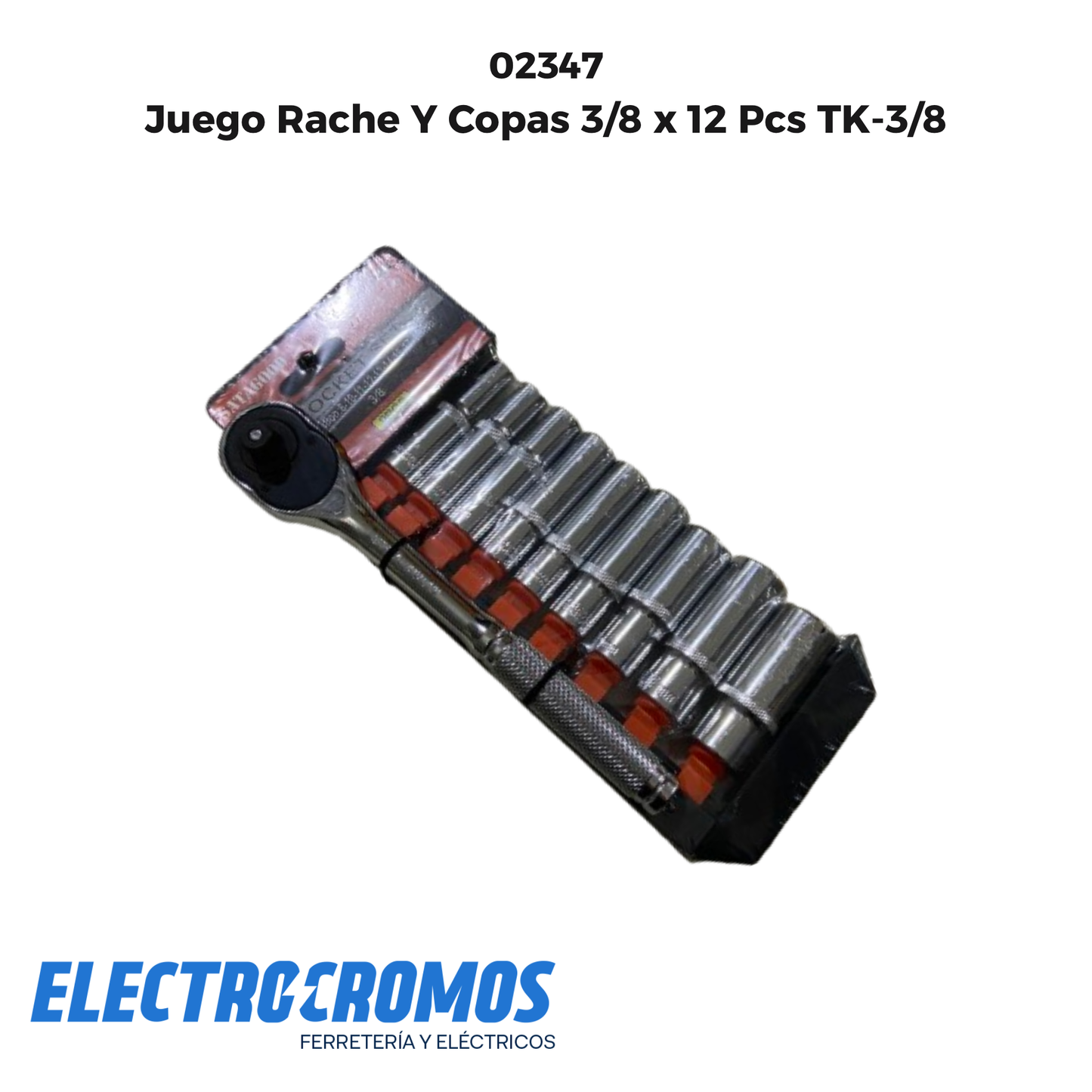 Juego Rache Y Copas 3/8 x 12 Pcs TK-3/8