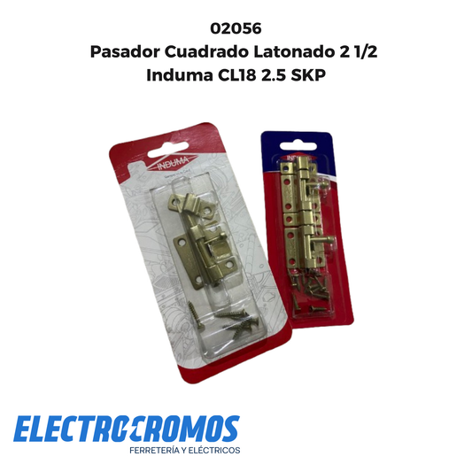 Pasador Cuadrado Latonado 2 1/2 Induma CL18 2.5 SKP