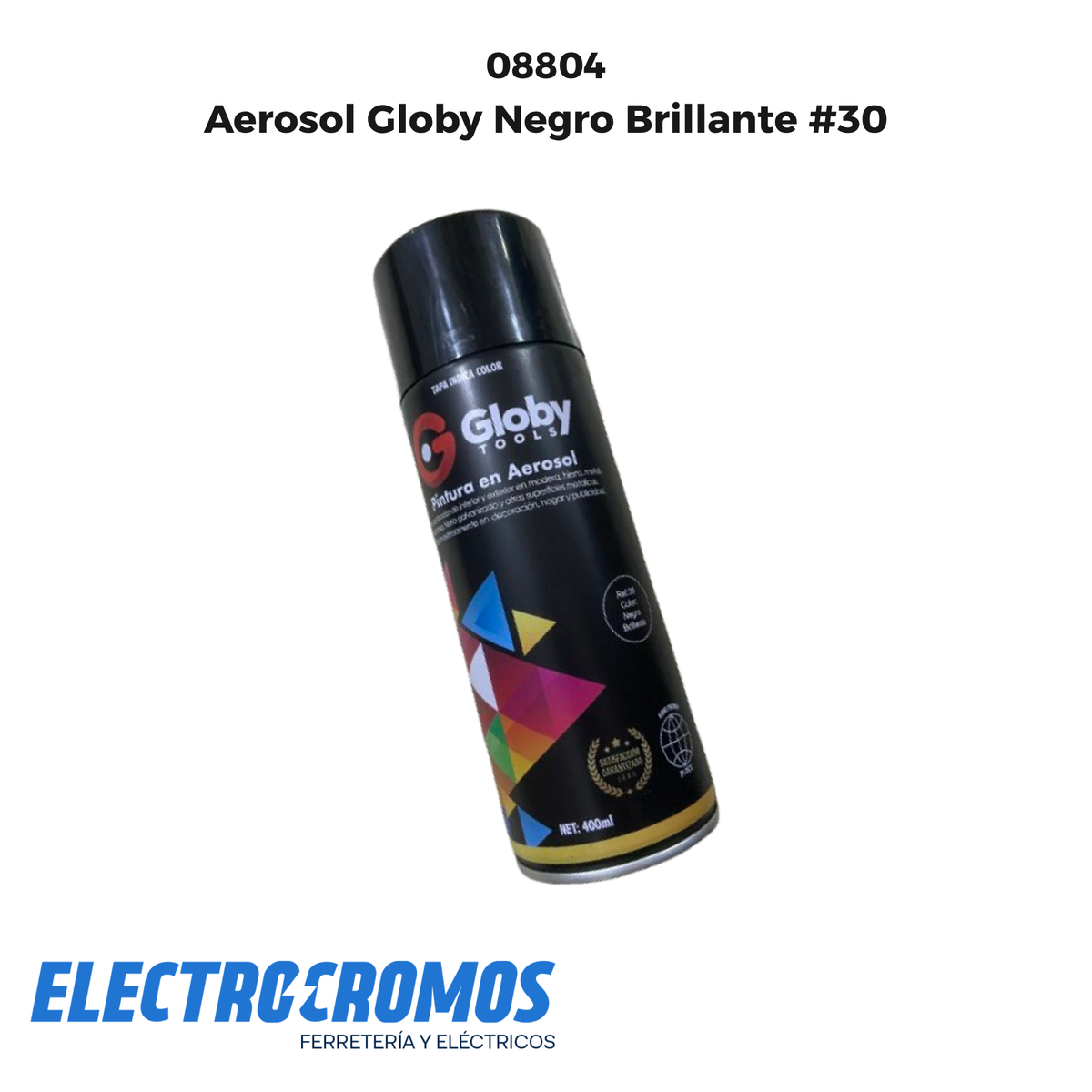 Aerosol Globy Negro Brillante #30