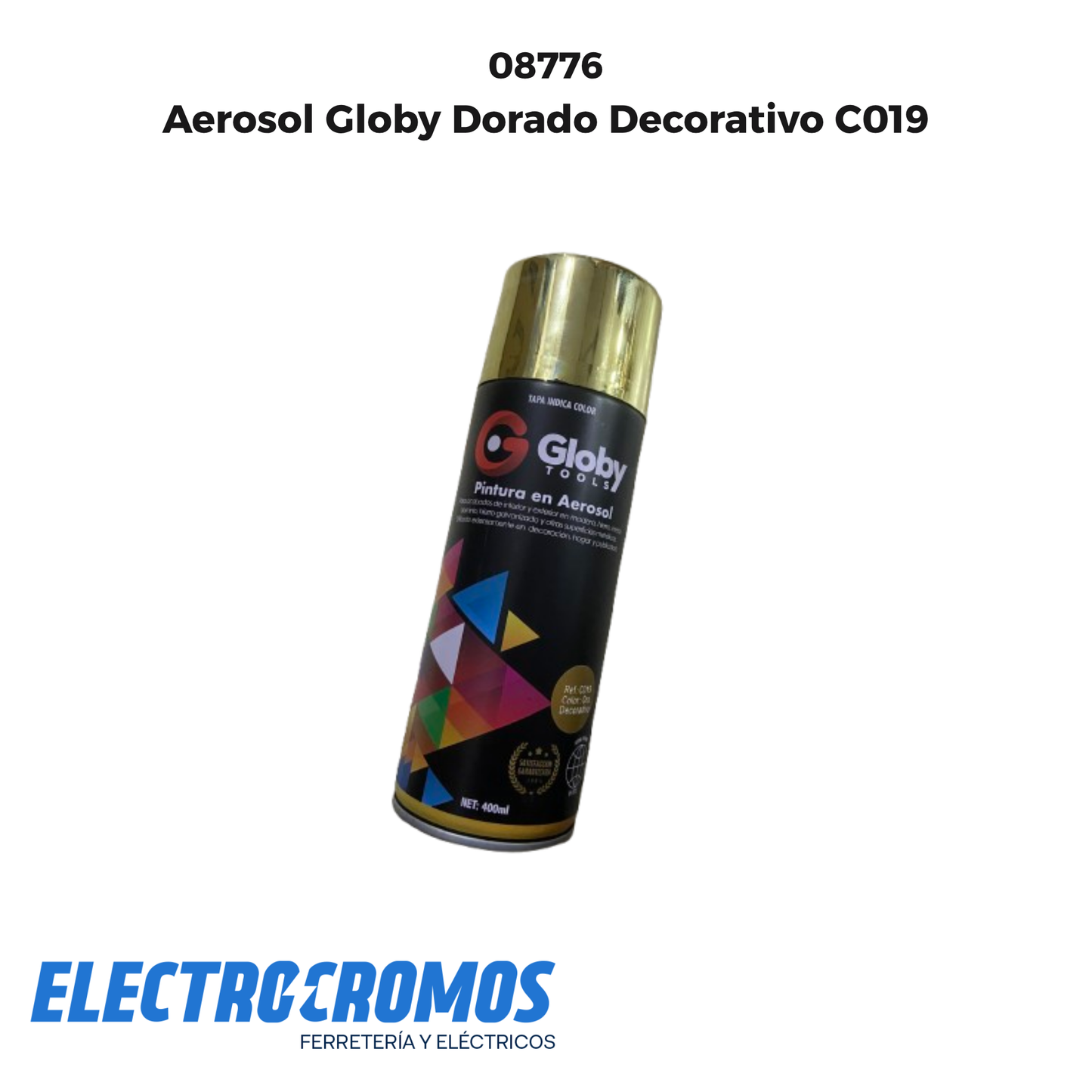 Aerosol Globy Dorado Decorativo C019