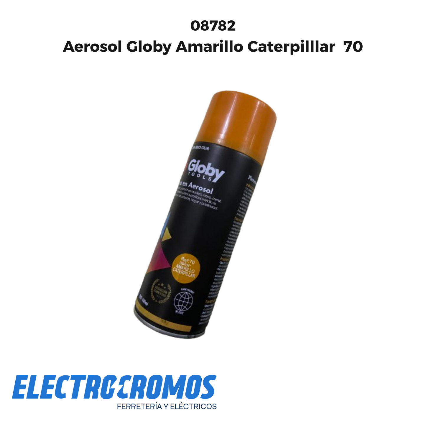 Aerosol Globy Amarillo Caterpilllar  70