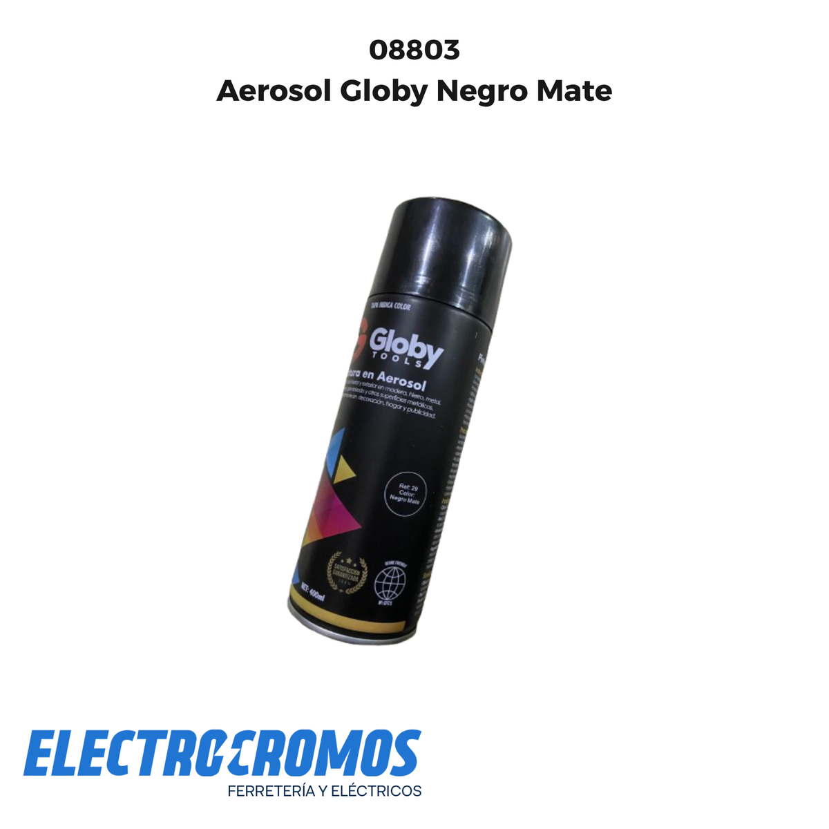 Aerosol Globy Negro Mate