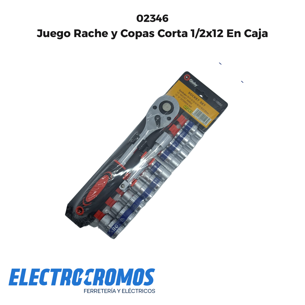 Juego Rache y Copas Corta 1/2x12 En Caja