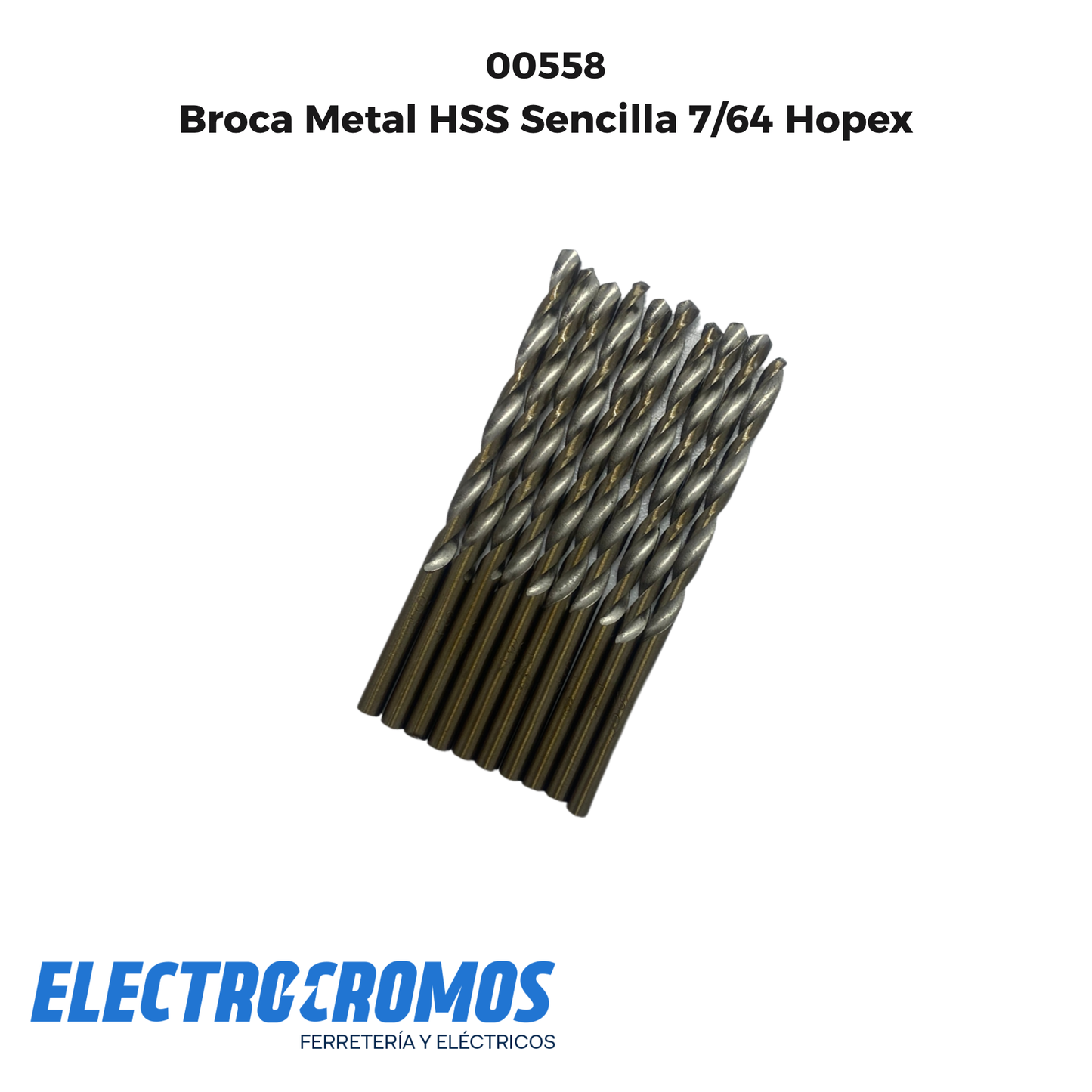 Broca Metal HSS Sencilla 7/64 Hopex