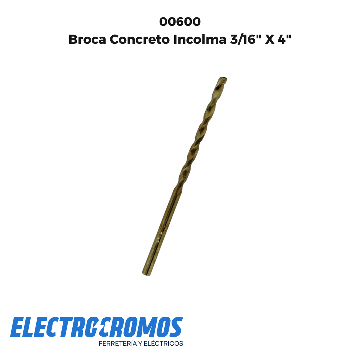 Broca Concreto Incolma 3/16" X 4"