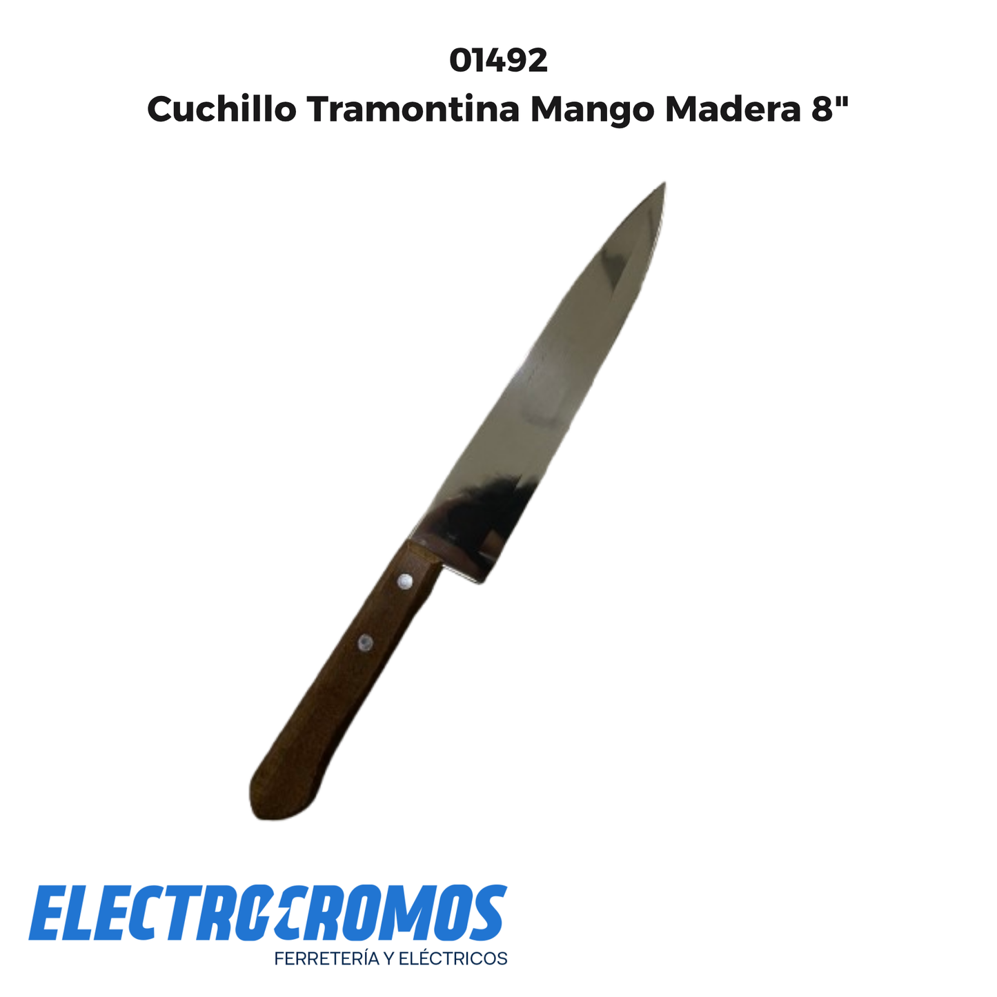 Cuchillo Tramontina Mango Madera 8"