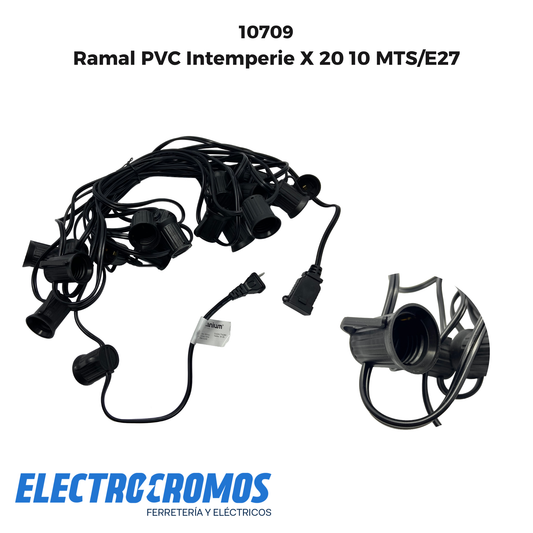 Ramal PVC Intemperie X 20 10 MTS/E27