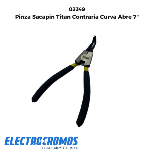 Pinza Sacapin Titan Contraria Curva Abre 7"