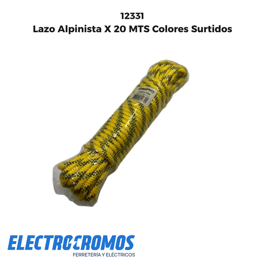 Lazo Alpinista X 20 MTS Colores Surtidos