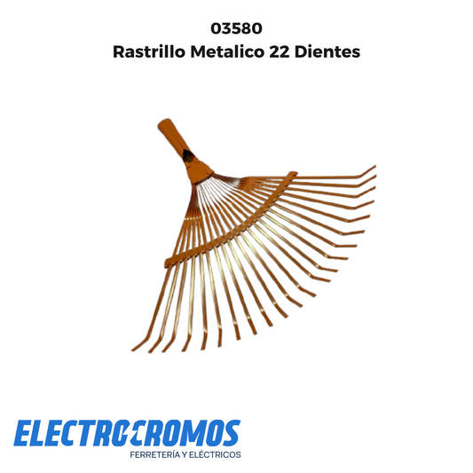 Rastrillo Metalico 22 Dientes