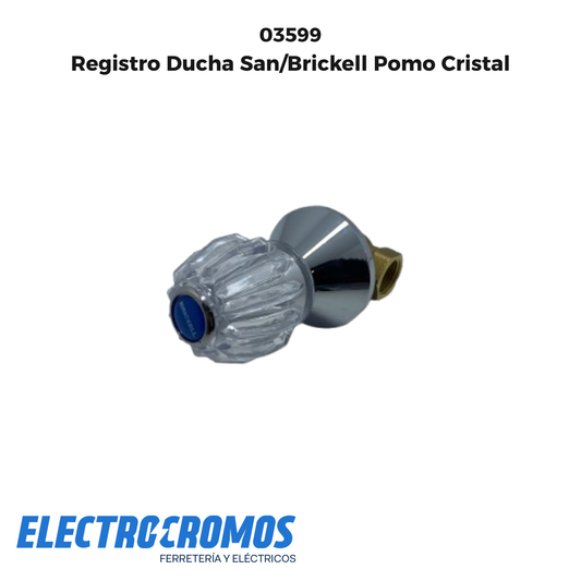 Registro Ducha San/Brickell Pomo Cristal