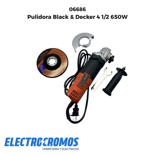 Pulidora Black & Decker 4 1/2 650W