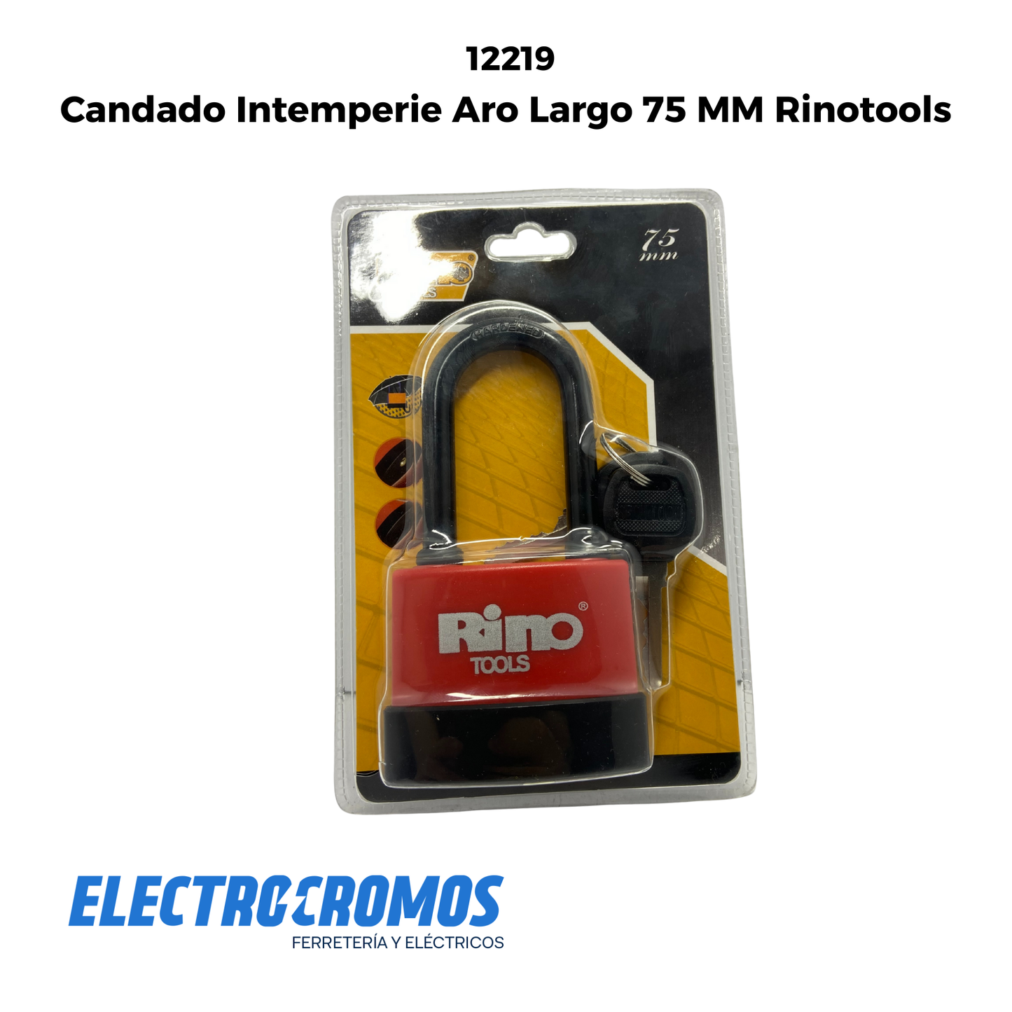 Candado Intemperie Aro Largo 75 MM Rinotools