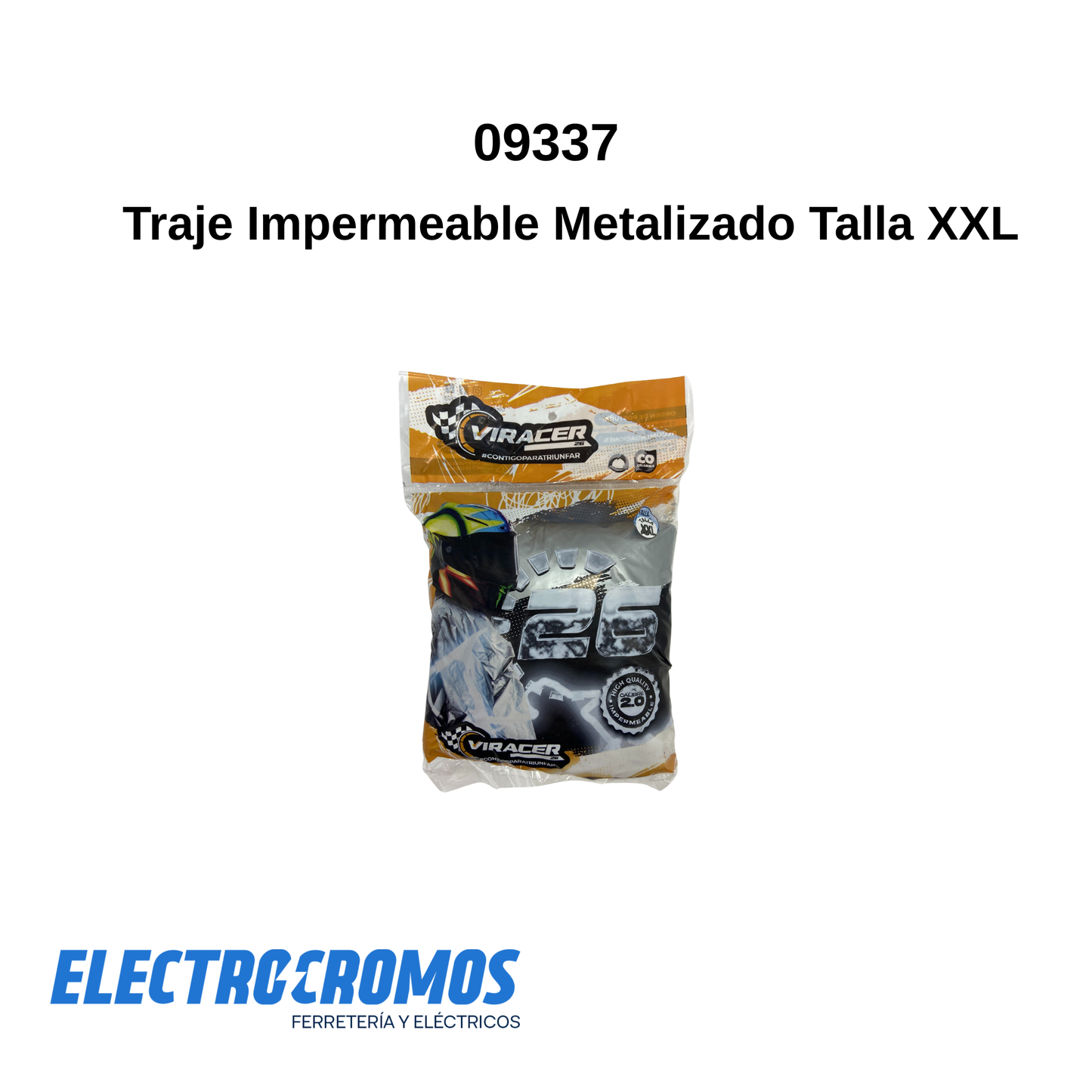 Traje Impermeable Fino Metalizado Talla XXL