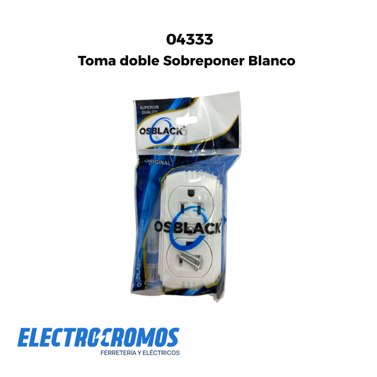 Toma doble Sobreponer Blanco Titanium/Osblack/Uduke