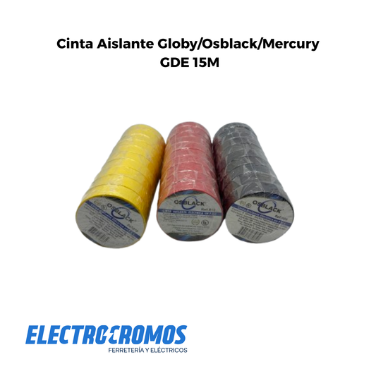 Cinta Aislante Globy/Osblack/Mercury GDE 15M