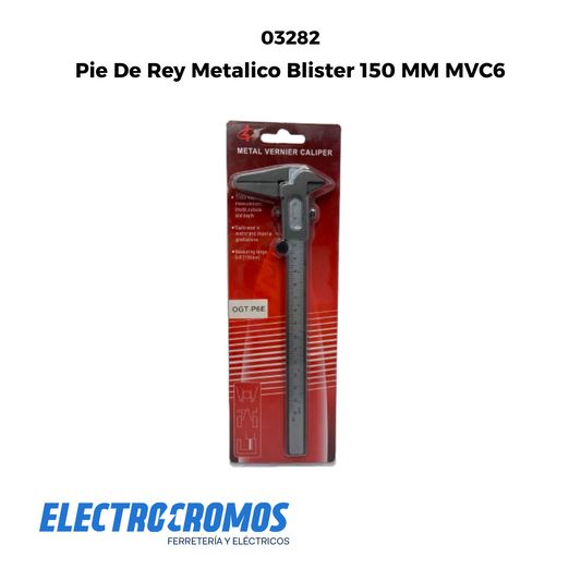 Pie De Rey Metalico Blister 150 MM MVC6