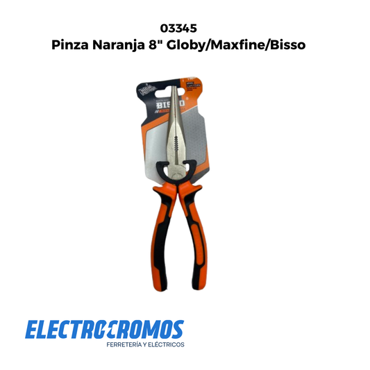 Pinza Naranja 8" Globy/Maxfine/Bisso
