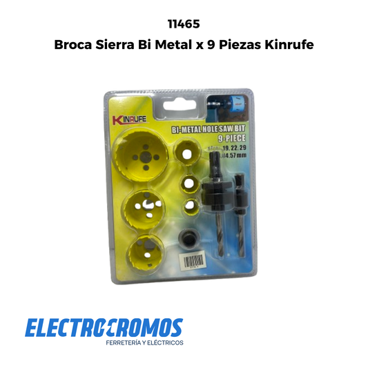 Broca Sierra Bi Metal x 9 Piezas Kinrufe