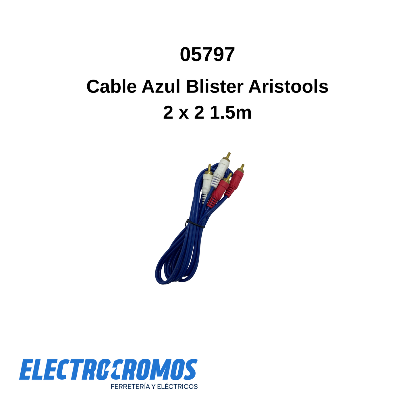 Cable Azul Blister Aristools 2 x 2 1.5m