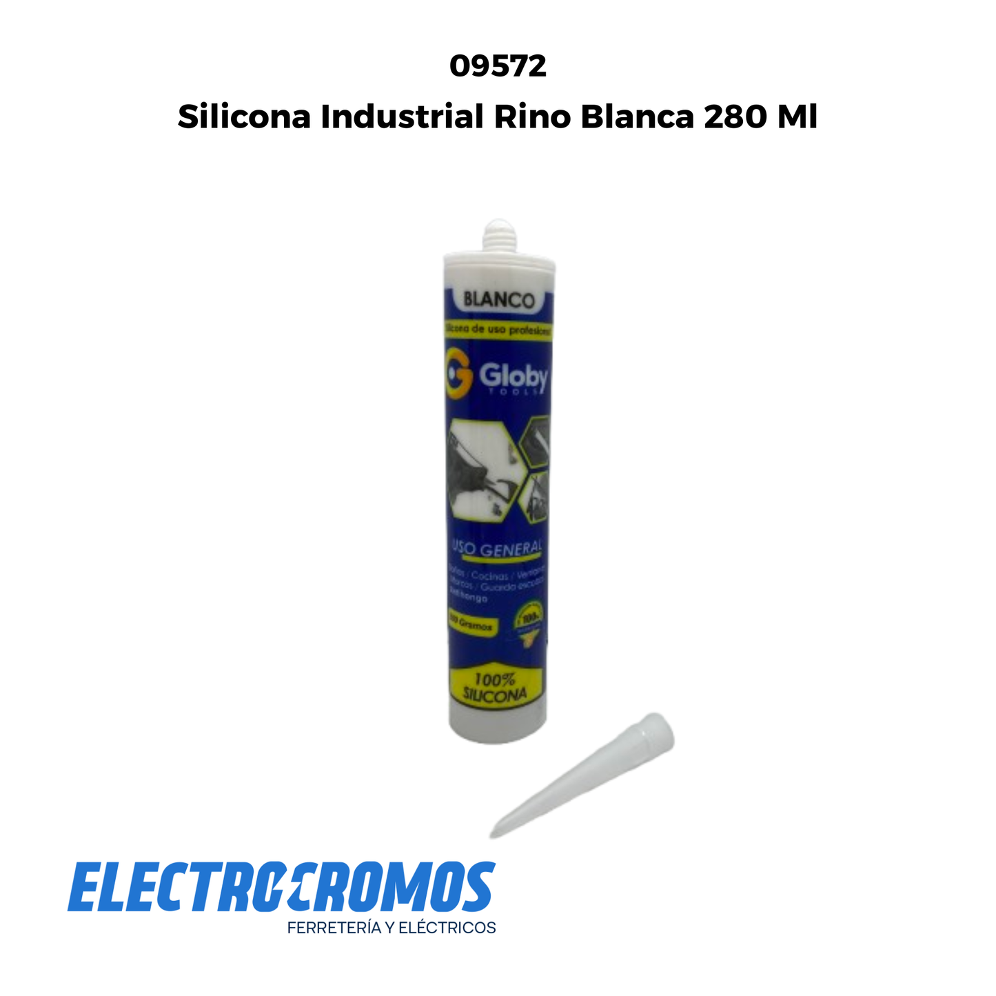 Silicona Industrial Rino Blanca 280 Ml
