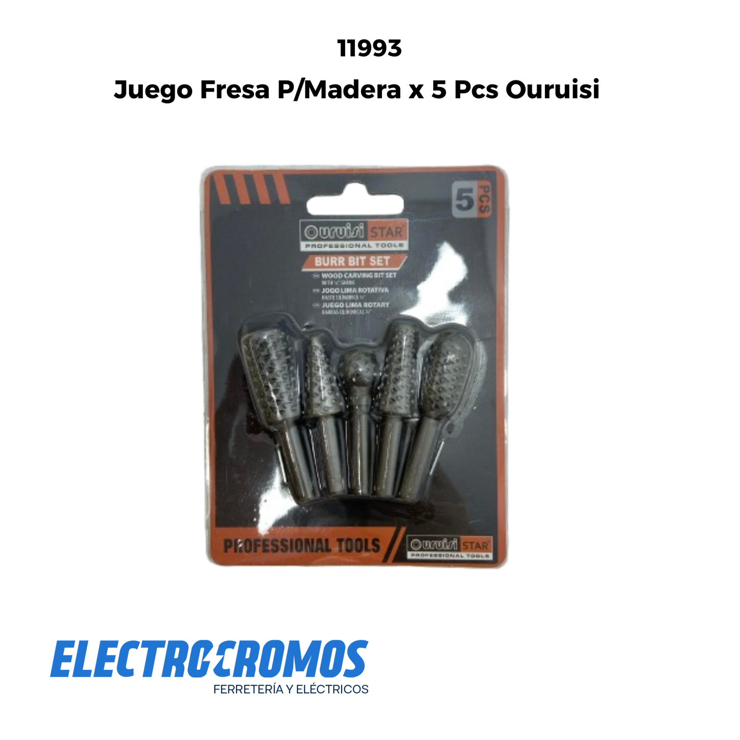 Juego Fresa P/Madera x 5 Pcs Ouruisi