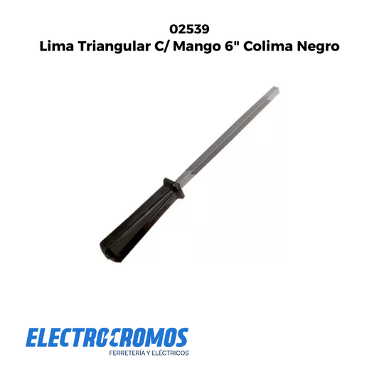 Lima Triangular C/ Mango 6" Colima Negro