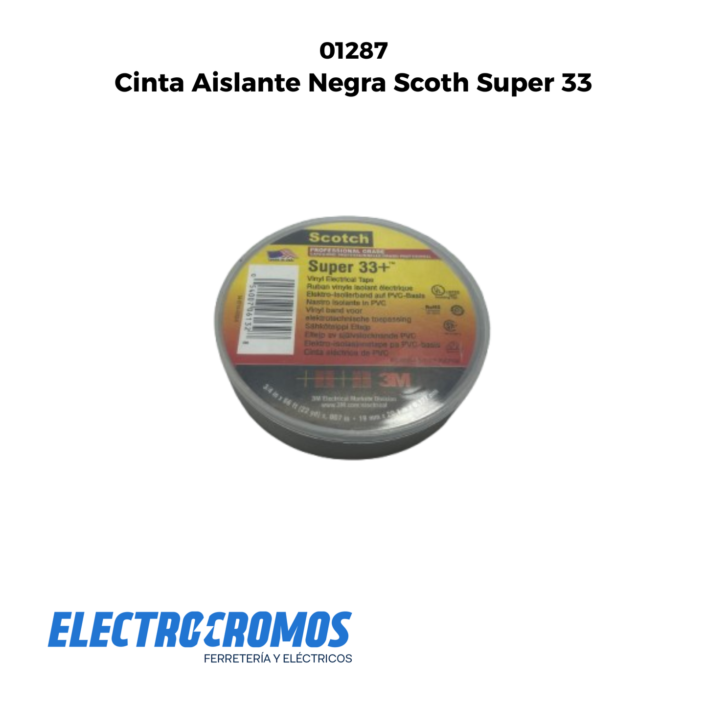 Cinta Aislante Negra Scoth Super 33