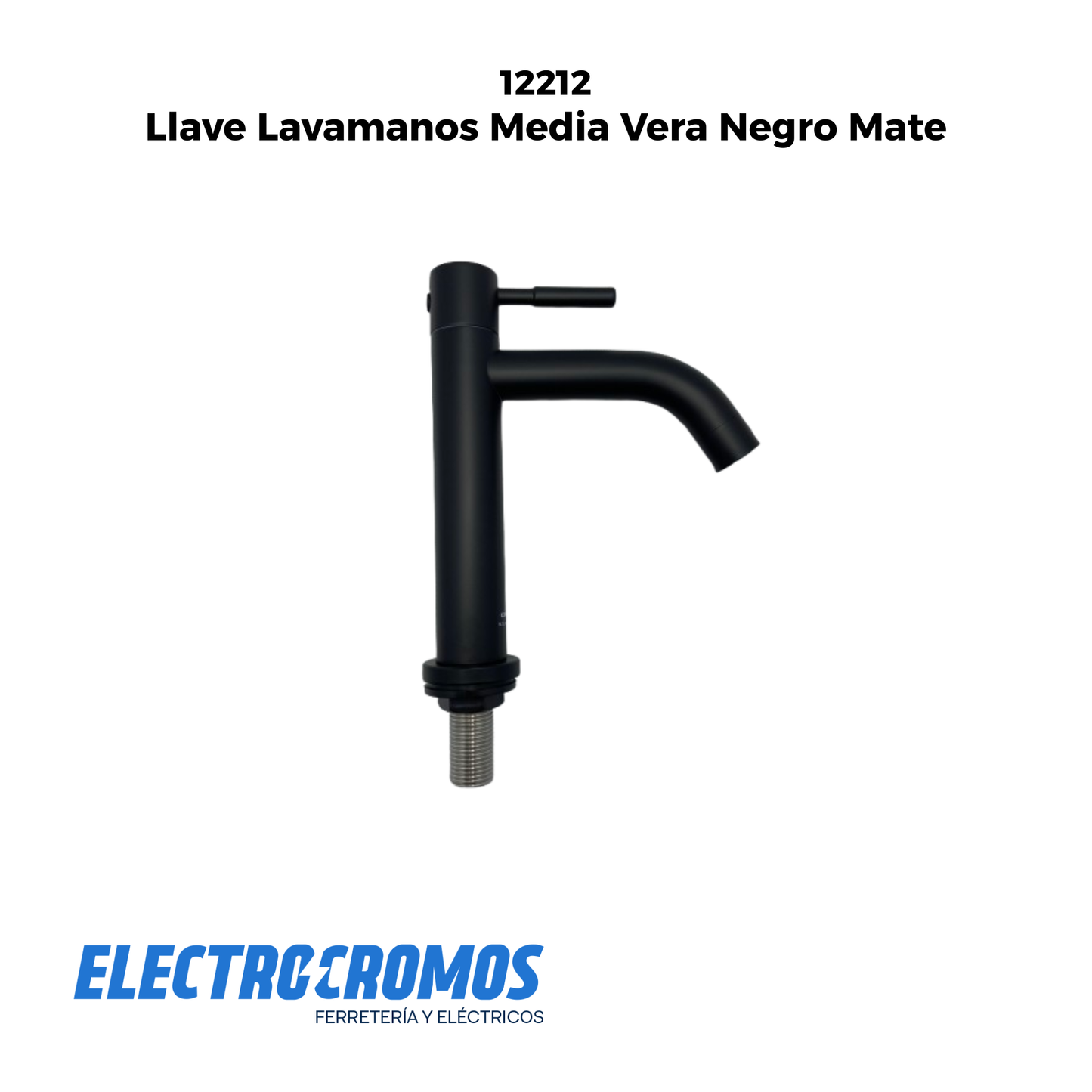 Llave Lavamanos Media Vera Negro Mate
