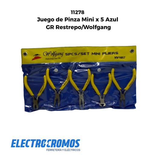 Juego de Pinza Mini x 5 Azul GR Restrepo/Wolfgang