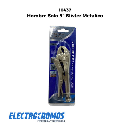 Hombre Solo 5" Blister Hengli/Vise Grip Metalico