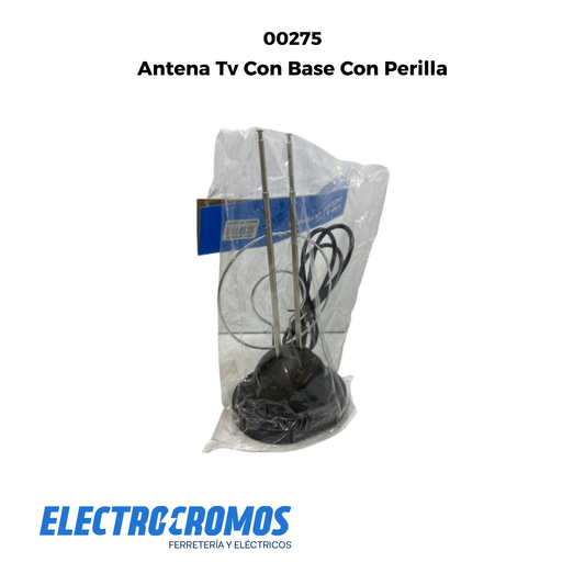Antena Tv Con Base Con Perilla