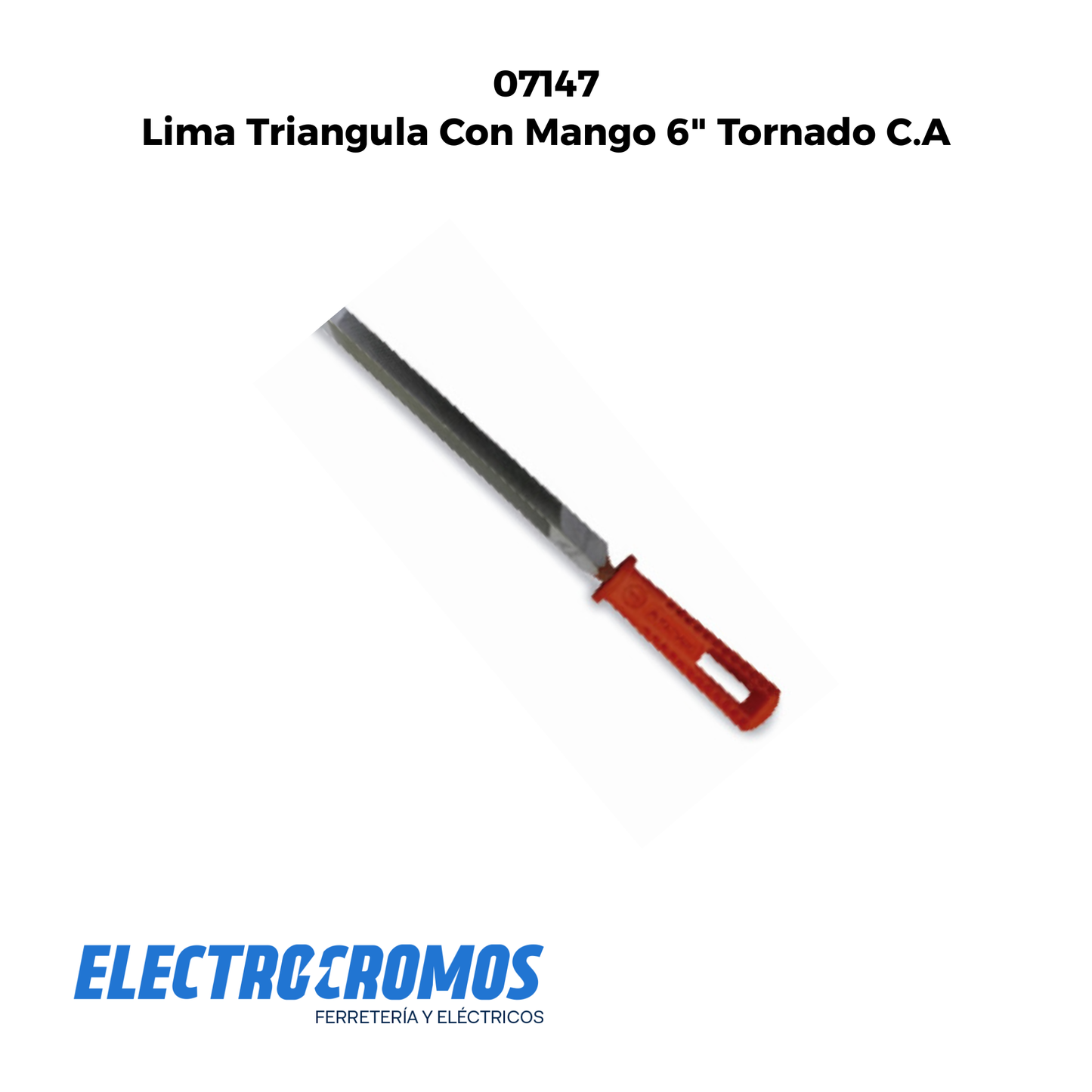Lima Triangula Con Mango 6" Tornado C.A