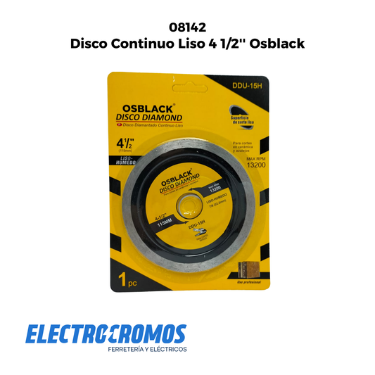 Disco Continuo Liso 4 1/2'' Osblack