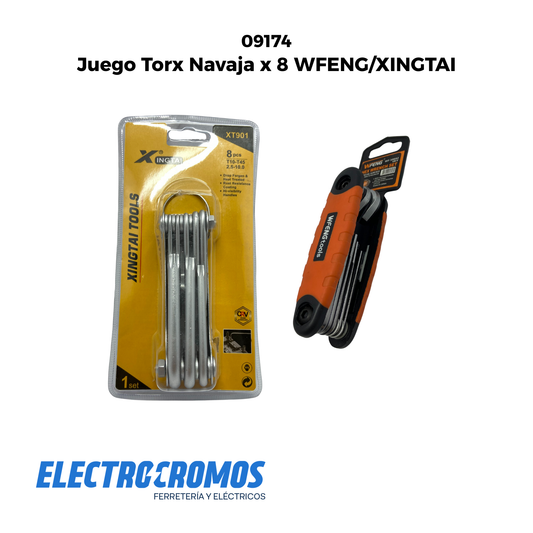 Juego Torx Navaja x 8 WFENG/XINGTAI