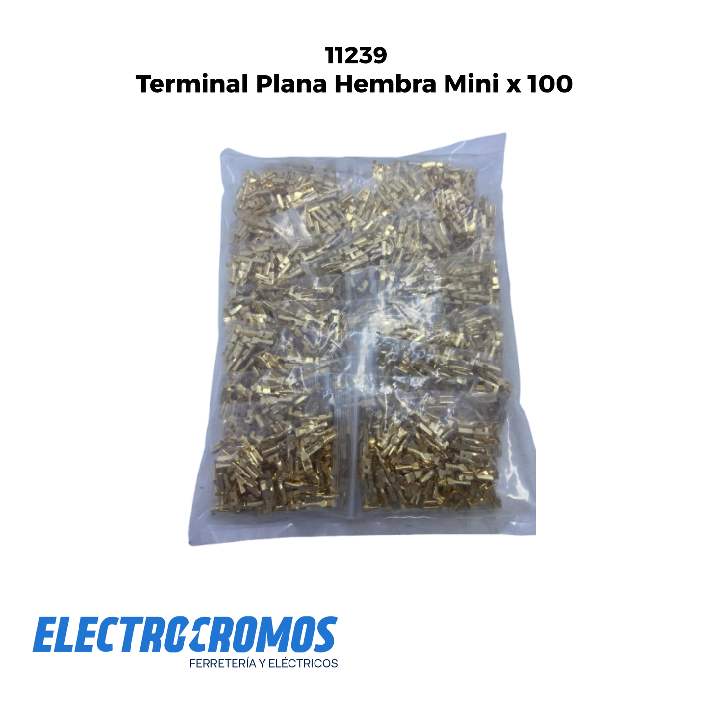 Terminal Plana Hembra Mini x 100