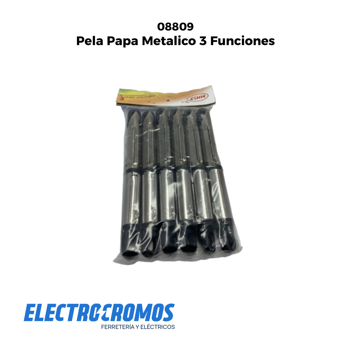 Pela Papa Metalico 3 Funciones – ELECTROCROMOS - FERRETERÍA Y ELÉCTRICOS