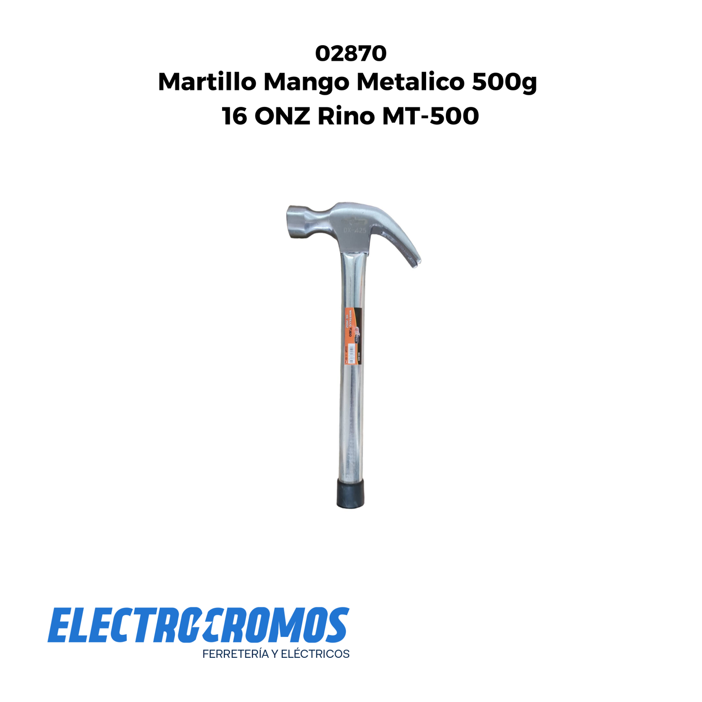 Martillo Mango Metalico 500g 16 ONZ Rino MT-500