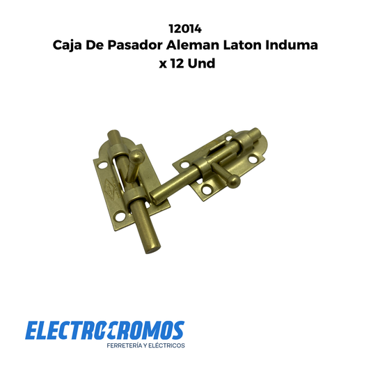 Caja De Pasador Aleman Laton Induma x 12 Und